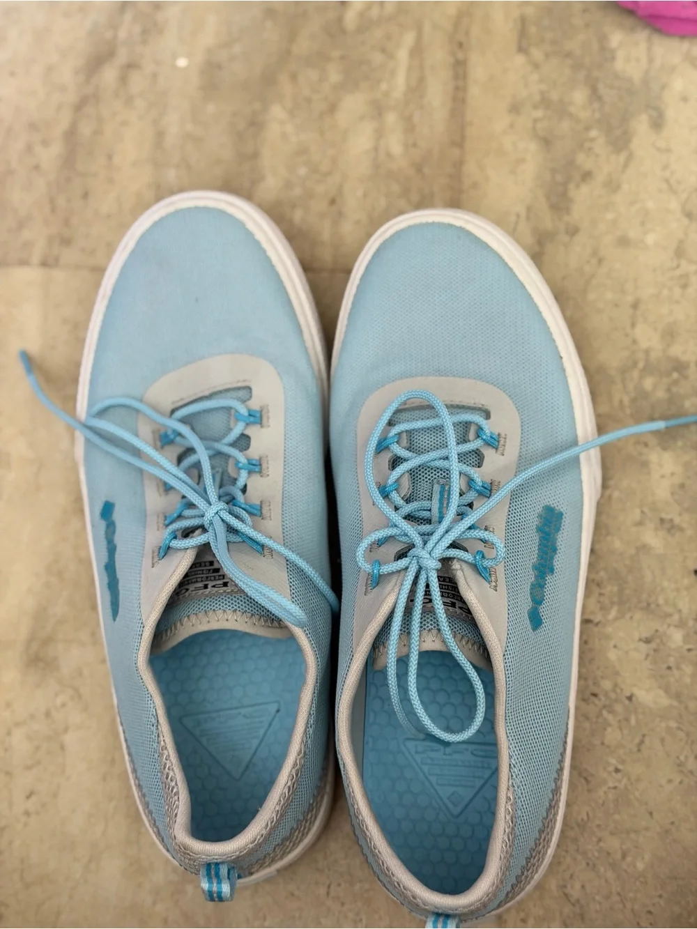 Columbia PFG Light Blue Lace-Up Water Sneakers